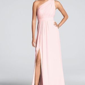 Long Chiffon Petal Pink Dress